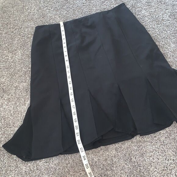 New York & Company Flare Skirt Black‎ Women’s Size 12 Lined Office Business - Picture 3 of 8